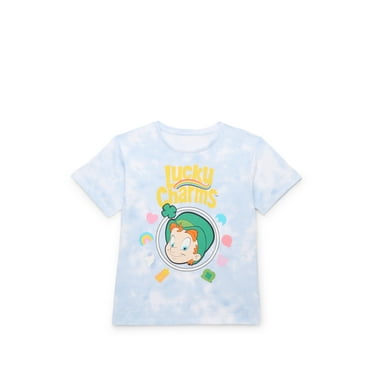 St. Patrick's Day Lucky Charms Tie Dye Graphic Tee for Girls, Sizes 4-16