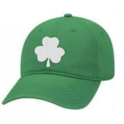 St. Patricks Day Lucky Clover Embroidered Unisex Adjustable Hat Baseball Cap, Irish Green