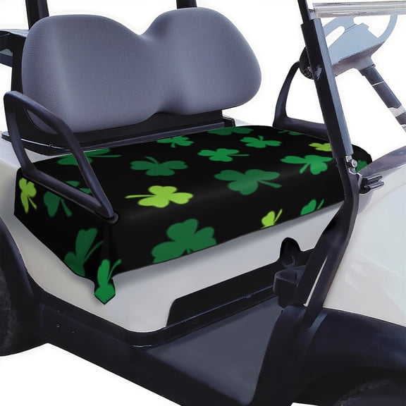 St. Patrick's Day Lucky Clover Golf Cart Front Bench Cover 51"x31" for Most Golf Cart Models Microfiber Towel Seat Protector