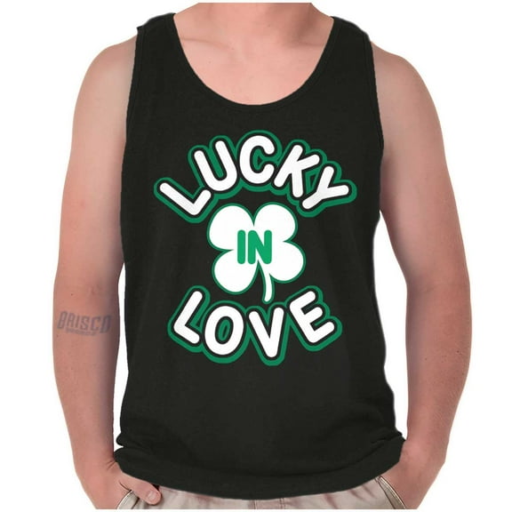 St Patrick's Day Lucky In Love Tank Top T Shirts Men Women Brisco Brands S