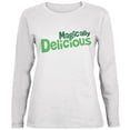 thumbnail image 1 of St. Patrick's Day Magically Delicious White Womens Long Sleeve T-Shirt - Large, 1 of 1