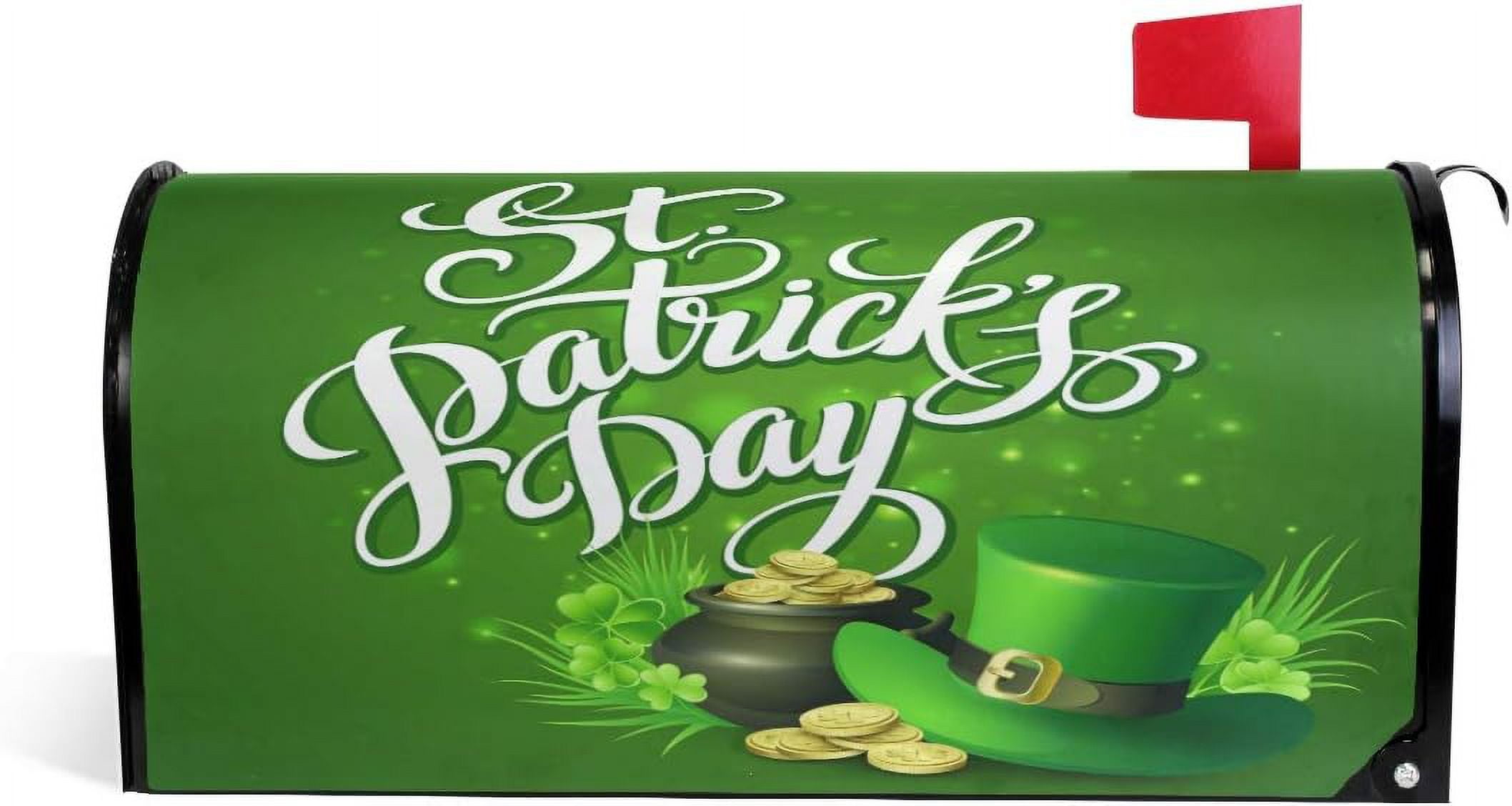 St Patrick''s Day Magnetic Magnetic Mailbox Cover Standard Size for Garden Yard Outdoor Decorations-18 x 20.8"