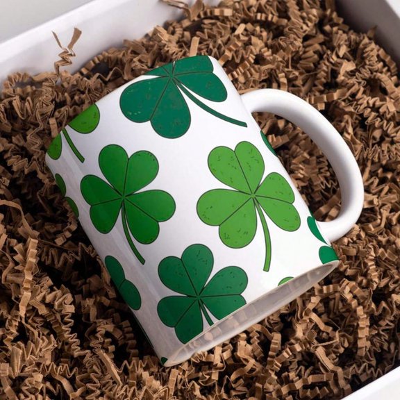 St Patrick's Day Mug Wrap, Clover St Patrick's Day 15 Oz 11 Oz Mug , S1HAmR1OCk Mug Wrap, St Patrick's Day Mug Wrap