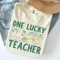 thumbnail image 1 of St Patrick’s Day One Lucky Teacher T-Shirt, Fueled By Coffee and Shenanigans Graphic Tee for Teachers, Lucky Shamrock Holiday Apparel, Comfort Colors Unisex Cotton T-Shirt, Size S-3XL, 1 of 3