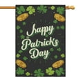 thumbnail image 1 of St. Patrick's Day Outdoor Flags Holiday Garden Flag Shamrock Clovers Hat Green Lucky Day Outdoor Flag 28''×40'' Burlap Vertical Double Sided Welcome Flag for Home,Spring Holiday Decor, 1 of 6