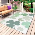 thumbnail image 1 of St. Patrick's Day Outdoor Rug 4x6 Ft, Non Slip Washable Area Rug, Green Ombre Lucky Clovers Patio Rugs Carpet Runner, Large Floor Mat for Indoor/Outdoor Deck Porch Camping, 1 of 8