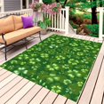 thumbnail image 1 of St. Patrick's Day Outdoor Rug 4x6 Ft, Non Slip Washable Area Rug, Spring Lucky Shamrock Green Watercolor Patio Rugs Carpet Runner, Large Floor Mat for Indoor/Outdoor Deck Porch Camping, 1 of 8