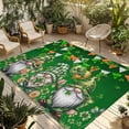thumbnail image 1 of St. Patrick's Day Outdoor Rug for Patio/Deck/Porch, Non-Slip Large Area Rug 4 x 6 Ft, Spring Shamrock Gnomes Balloons Flag Green Indoor Outdoor Rugs Washable Area Rugs, Camping Rug Carpet Runner, 1 of 8