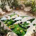 thumbnail image 1 of St. Patrick's Day Outdoor Rug for Patio/Deck/Porch, Non-Slip Large Area Rug 5 x 7 Ft, Green Gnomes Gold Coin Shamrock Beige Indoor Outdoor Rugs Washable Area Rugs, Camping Rug Carpet Runner, 1 of 8