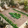 thumbnail image 1 of St. Patrick's Day Outdoor Rug for Patio/Deck/Porch, Non-Slip Large Area Rug 5 x 7 Ft, Spring Green Shamrocks Truck Coin Plaid Indoor Outdoor Rugs Washable Area Rugs, Camping Rug Carpet Runner, 1 of 8