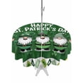 thumbnail image 1 of St. Patrick's Day Outdoor Tablecloth - 54 Inch Round Dining Table Cover, Lucky Shamrock Gnomes Gold Coin Spring Green Waterproof Outdoor Table Cloth with Umbrella Hole & Zipper for Picnic/Patio/Party, 1 of 7