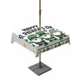 thumbnail image 1 of St. Patrick's Day Outdoor Tablecloth - 54x54 Inch Square Dining Table Cover, Green Shamrock Gnomes Gold Coin Spring Waterproof Outdoor Table Cloth with Umbrella Hole & Zipper for Picnic/Patio/Party, 1 of 7