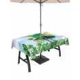 thumbnail image 1 of St. Patrick's Day Outdoor Tablecloth - 60x102 Inch Rectangle Dining Table Cover, Green Shamrock Hat Ladybirds Daisy Rainbow Waterproof Outdoor Table Cloth with Umbrella Hole & Zipper for Picnic/Patio, 1 of 7
