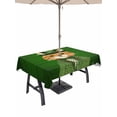 thumbnail image 1 of St. Patrick's Day Outdoor Tablecloth - 60x120 Inch Rectangle Dining Table Cover, Cute Kitten Cats Shamrock Leaf Wood Green Waterproof Outdoor Table Cloth with Umbrella Hole & Zipper for Picnic/Patio, 1 of 7