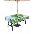 thumbnail image 1 of St Patrick's Day Outdoor Tablecloth - 60x120 Inch Rectangle Dining Table Cover, Green Gnomes Shamrock Cloud Plants Rainbow Waterproof Outdoor Table Cloth with Umbrella Hole & Zipper for Picnic/Patio, 1 of 7