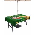 thumbnail image 1 of St. Patrick's Day Outdoor Tablecloth - 60x120 Inch Rectangle Dining Table Cover, Lucky Shamrock Gnomes Beer Coin Wood Green Waterproof Outdoor Table Cloth with Umbrella Hole & Zipper for Picnic/Patio, 1 of 7