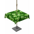 thumbnail image 1 of St. Patrick's Day Outdoor Tablecloth - 60x60 Inch Square Dining Table Cover, Spring Shamrock Leaves Polka Dots Dark Green Waterproof Outdoor Table Cloth with Umbrella Hole & Zipper for Picnic/Patio, 1 of 7