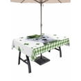thumbnail image 1 of St. Patrick's Day Outdoor Tablecloth - 60x84 Inch Rectangle Dining Table Cover, Cute Puppy Shamrock Hat Dog Green Plaid Waterproof Outdoor Table Cloth with Umbrella Hole & Zipper for Picnic/Patio, 1 of 7