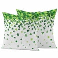thumbnail image 1 of St. Patrick's Day Outdoor Waterproof Pillow Covers, Spring Lucky Shamrocks Rustic Leaves Decorative Square Throw Pillowcase Sofa Cushion Sham for Patio/Couch/Chair, 16"x16" 2 Pack, 1 of 8