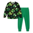 thumbnail image 1 of St. Patrick's Day Outfits for Boys Girls 2 Piece Joggers Set Printed Long Sleeve T Shirt And Pants Sweatsuits (13 Years, Green 03), 1 of 8
