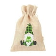 thumbnail image 1 of St. Patrick's Day Party Favor Bags St. Patrick's Day Drawstring Gift Bags Glitter Shamrock Hat Pot Linen Treat Goodie Candy Bags for Party Festival Label Wedding Irish Holiday Hanging Decor, 1 of 6