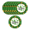 thumbnail image 1 of St. Patrick's Day Party Tableware Set, 24-Pc Disposable Decorative Paper Plates and Napkins, Irish Themed Holiday Party Supplies, 1 of 4