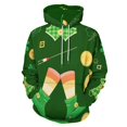 thumbnail image 1 of St Patrick's Day Pattern Men's Women Vintage 3D Hooded Sweatshirt - All-Season Loose Fit Streetwear, 1 of 6