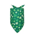 thumbnail image 1 of St. Patrick's Day Pet Bandana - 1 PCS Green Irish Pattern Tie-On Dog Scarf, Double-Sided Reversible Festive Accessory for Small Medium Dogs and Cats, 1 of 5