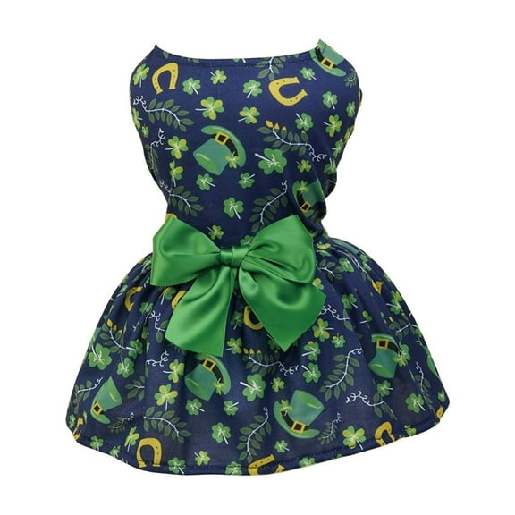 St Patrick's Day Pet Dog Cute Summer Dress and Skirt Outfit for Small Medium Dogs St Patrick's Day Decorations