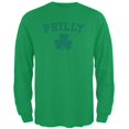 thumbnail image 1 of St. Patrick's Day - Philly Shamrock Green Adult Long Sleeve T-Shirt - X-Large, 1 of 1