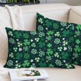 thumbnail image 1 of St. Patrick's Day Pillow Covers 12"x20", Shiny Shamrocks Green Botanical Leaves Soft Brushed Microfiber Breathable Throw Pillow Covers, Pillowcase with Zipper for Couch Sofa Bedroom Living Room, 1 of 9