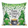 thumbnail image 1 of St. Patrick's Day Pillow Covers 16x16 Inch Decorative Throw Pillow Cover, Green Gnomes Spring Lucky Shamrocks Sofa Pillowcases Accent Cushion Case Home Decor Bedroom Living Room, 1 of 6