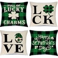 thumbnail image 1 of St. Patrick’s Day Pillow Covers 20x20 Inches Set of 4 St. Patrick''s Day Decorations Buffalo Check Pillow Covers for Irish Shamrock Holiday Sofa Couch Bedroom Home Decor, 1 of 6