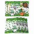 thumbnail image 1 of St. Patrick's Day Placemats Set of 12, Spring Green Gnomes Leaves Clovers Placemats for Dining Table, Place Mats for Kitchen Tabletop, Waterproof Wipeable Dining Table Mats Set, 1 of 9