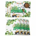 thumbnail image 1 of St. Patrick's Day Placemats Set of 4, Spring Lucky Shamrocks Green Truck Country Placemats for Dining Table, Place Mats for Kitchen Tabletop, Waterproof Wipeable Dining Table Mats Set, 1 of 9