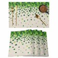 thumbnail image 1 of St. Patrick's Day Placemats Set of 4, Spring Lucky Shamrocks Leaves Retro Country Placemats for Dining Table, Place Mats for Kitchen Tabletop, Waterproof Wipeable Dining Table Mats Set, 1 of 9