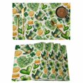 thumbnail image 1 of St. Patrick's Day Placemats Set of 4, Spring Shamrocks Green Love Hats Retro Placemats for Dining Table, Place Mats for Kitchen Tabletop, Waterproof Wipeable Dining Table Mats Set, 1 of 9