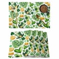 thumbnail image 1 of St. Patrick's Day Placemats Set of 4, Spring Shamrocks Green Love Heart Hats Placemats for Dining Table, Place Mats for Kitchen Tabletop, Waterproof Wipeable Dining Table Mats Set, 1 of 9