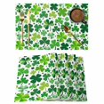 thumbnail image 1 of St. Patrick's Day Placemats Set of 8, Spring Green Lucky Irish Clovers Placemats for Dining Table, Place Mats for Kitchen Tabletop, Waterproof Wipeable Dining Table Mats Set, 1 of 9