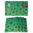 thumbnail image 1 of St. Patrick's Day Placemats Set of 8, Spring Lucky Shamrock Grass Gradient Placemats for Dining Table, Place Mats for Kitchen Tabletop, Waterproof Wipeable Dining Table Mats Set, 1 of 9