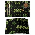 thumbnail image 1 of St. Patrick's Day Placemats Set of 1, Shamrock Non-Slip Place Mats Washable Table Mats for Kitchen Dining Table Decorations Indoor/Outdoor, 1 of 9