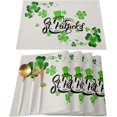 thumbnail image 1 of St Patrick''s Day Placemats Shamrock Clover Green Hat Tablemats for Dinner Table Happy St Partrick''s Day Table Mats Non-Slip Washable Heat Resistant Set of 6, 1 of 6