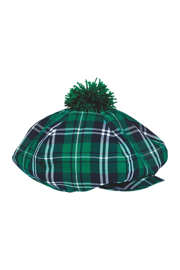 St. Patrick's Day Plaid Beret Hat Irish Green Fedora Party Cap Accessory for Women Men