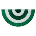 thumbnail image 1 of St. Patrick’s Day Pleated Fan By Old Glory Bunting– 1 1/2' x 3' Cotton Irish Flag Bunting! Fully Sewn Green & White 5 Stripe Fan Flag Bunting Banner. Pleated Fans Made in The USA!, 1 of 4