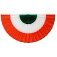 thumbnail image 1 of St. Patrick’s Day Pleated Fan By Old Glory Bunting– 2' x 4' Nylon Irish Flag Bunting! Fully Sewn Green, White & Orange 3 Stripe Fan Flag Bunting Banner. Pleated Fans Made in The USA!, 1 of 4