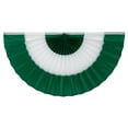 thumbnail image 1 of St. Patrick’s Day Pleated Fan By Old Glory Bunting– 3' x 6' Nylon Irish Flag Bunting! Fully Sewn Green & White 3 Stripe Fan Flag Bunting Banner. Pleated Fans Made in The USA!, 1 of 4