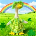 thumbnail image 1 of St Patrick's Day Porch Goose Outfit 23 Inch Shamrock Lawn Porch Goose Clothes Dress and Hat Costume Set for St Patrick's Day Spring Holiday Garden Yard Decor, 1 of 5