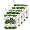 thumbnail image 1 of St. Patrick's Day Pot Holders for Kitchen Heatproof Potholder, 5 Pack Green and Black Checkered Lucky Hot Pads Multipurpose Oven Pads Cloth Potholders Trivet for Cooking Baking, 1 of 8