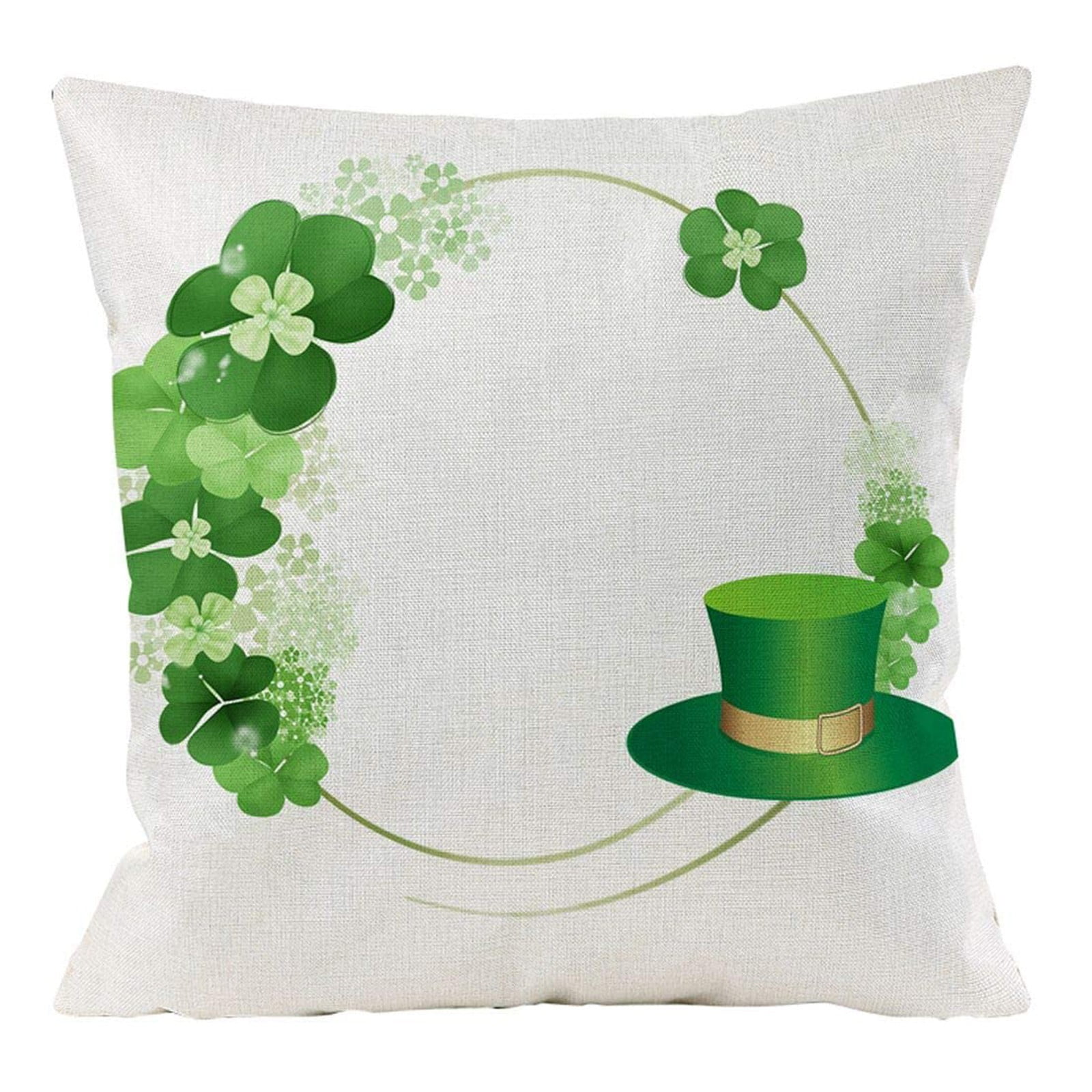 St. Patrick's Day Print Pillow Cases Linen Sofa Cushion Cover Home