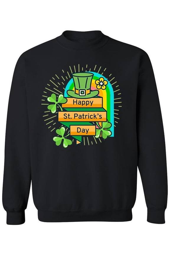St. Patrick's Day Rainbow Sweatshirt Men -Image by Shutterstock, Male Small